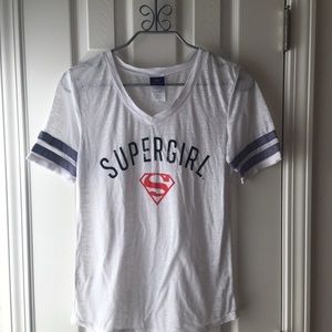 Juniors DC Super Girl v-neck T-Shirt